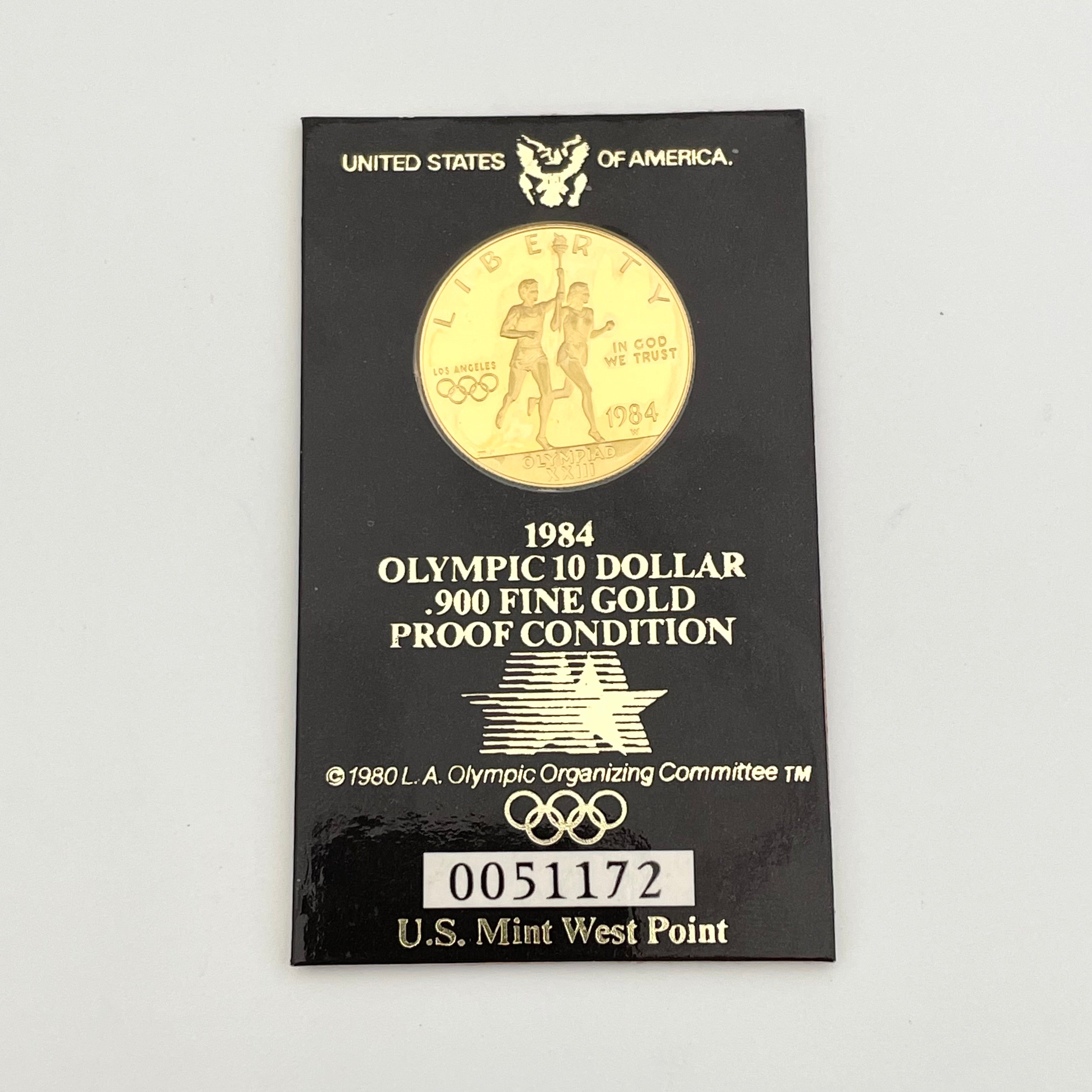 送料無料】1984年ロサンゼルスオリンピック記念10ドル プルーフ金貨