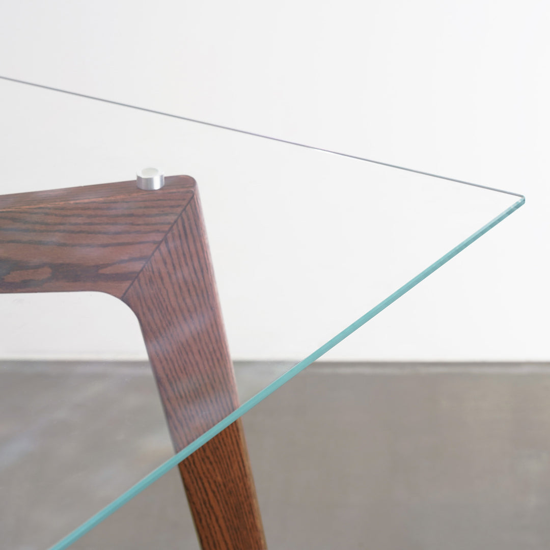 THE TABLE / ガラス × Pin 木製脚 オーク無垢材 – KANADEMONO