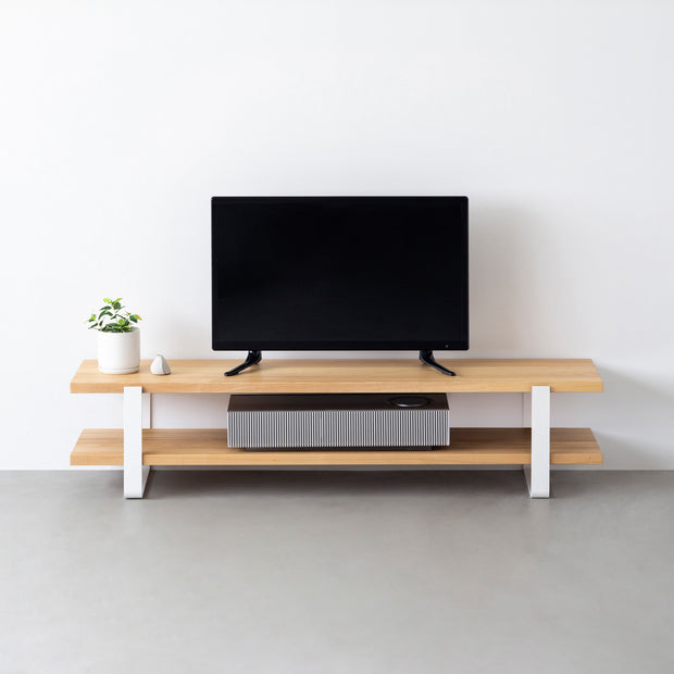 THE TV BOARD / LOW TABLE 無垢 ホワイトアッシュ × White Steel