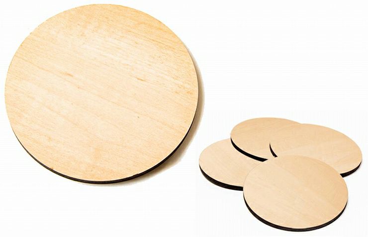 コースター 4枚セット 木製 無地 木目調 石目調 約9×9cm コースター027