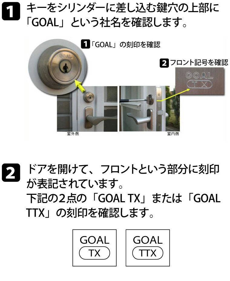 勝手口のGOAL TXシリンダーの交換 | 鍵の鉄人本店