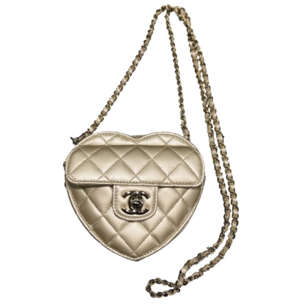 CHANEL シャネル ハート チェーン クラッチ バッグ バッグ ラム AP2784