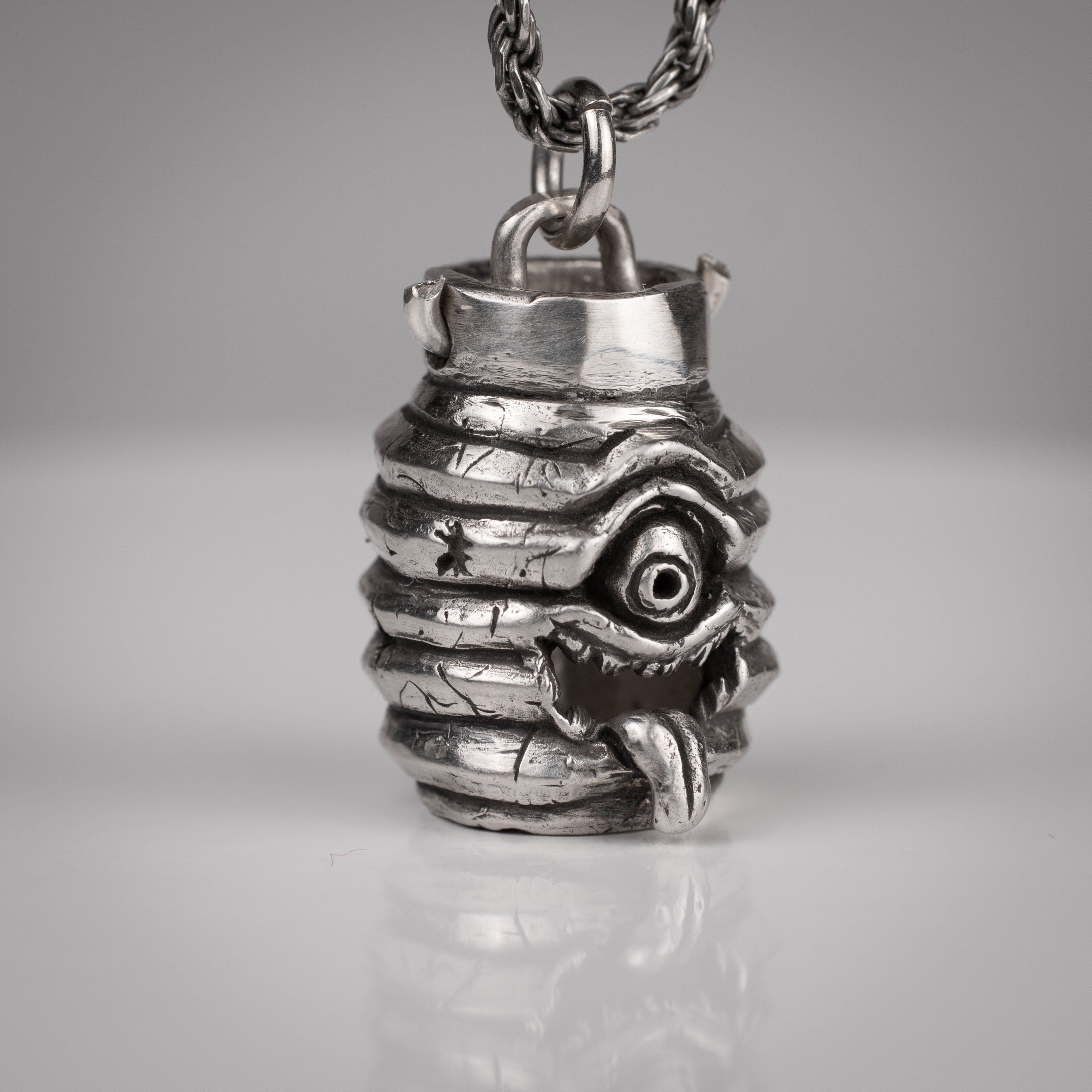 Chochin Obake Pendant | Haunted Lantern Yokai | 925 Sterling Silver