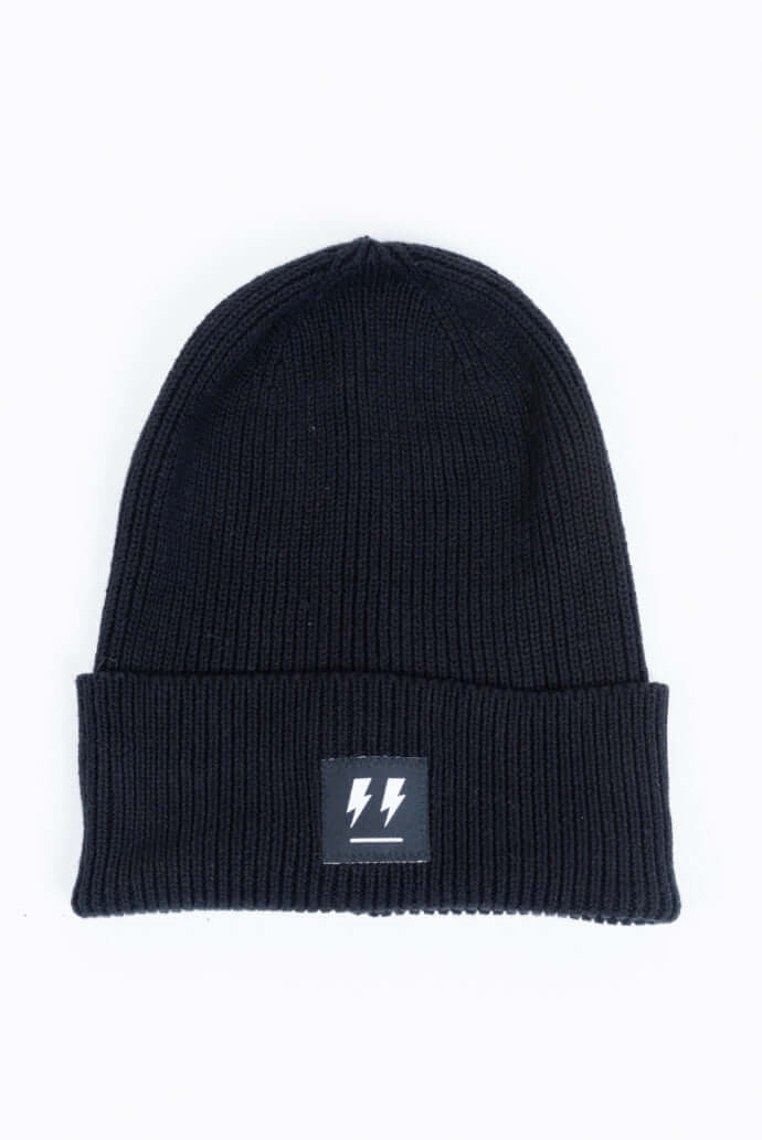 Zap Face Black Label Men's Beanie | Kapow Meggings