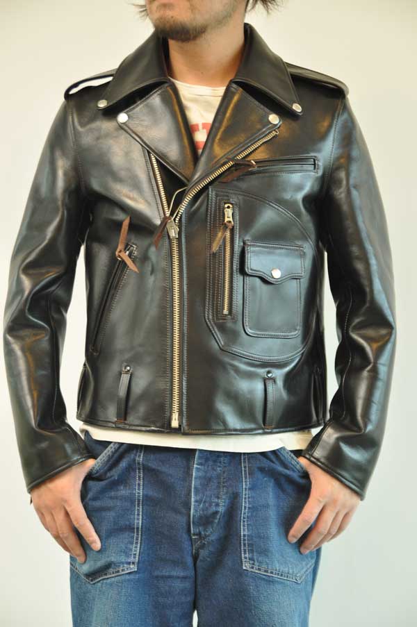Y'2 LEATHER VINTAGE HORSE D-POCKET DOUBLE RIDERS HR-55 メンズ 人気