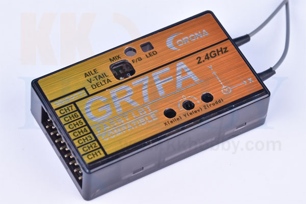 KK HOBBY 】 コロナ GR7FA （ジャイロ付FASST互換2.4G受信機） フタバ