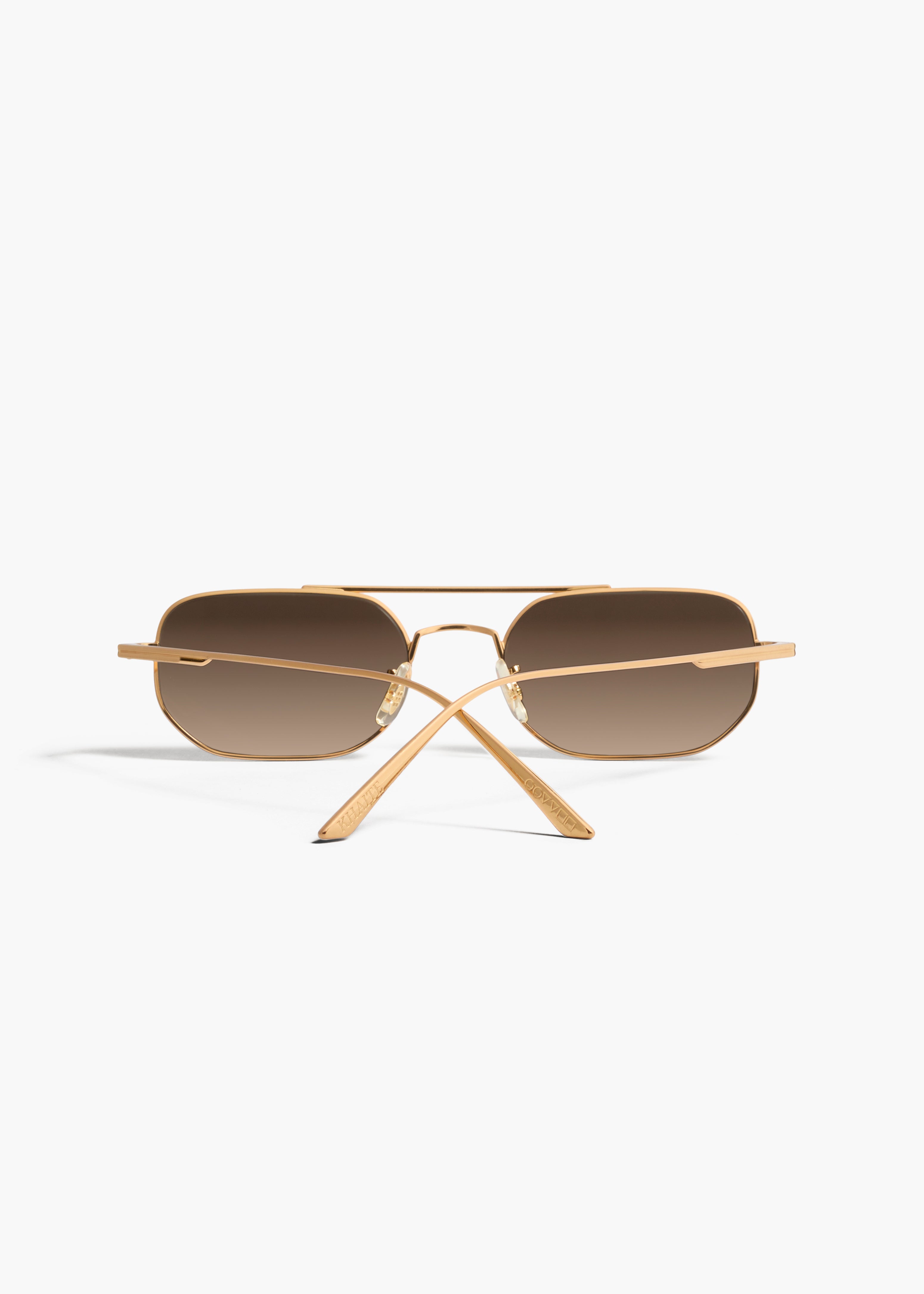 KHAITE x Oliver Peoples 1989C in Gold and Dark Brown