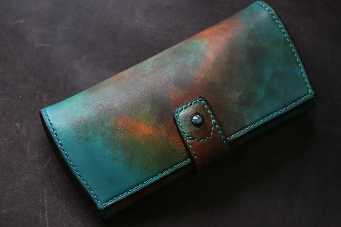 ターコイズ染色長財布 | KING OF LEATHER BLOG