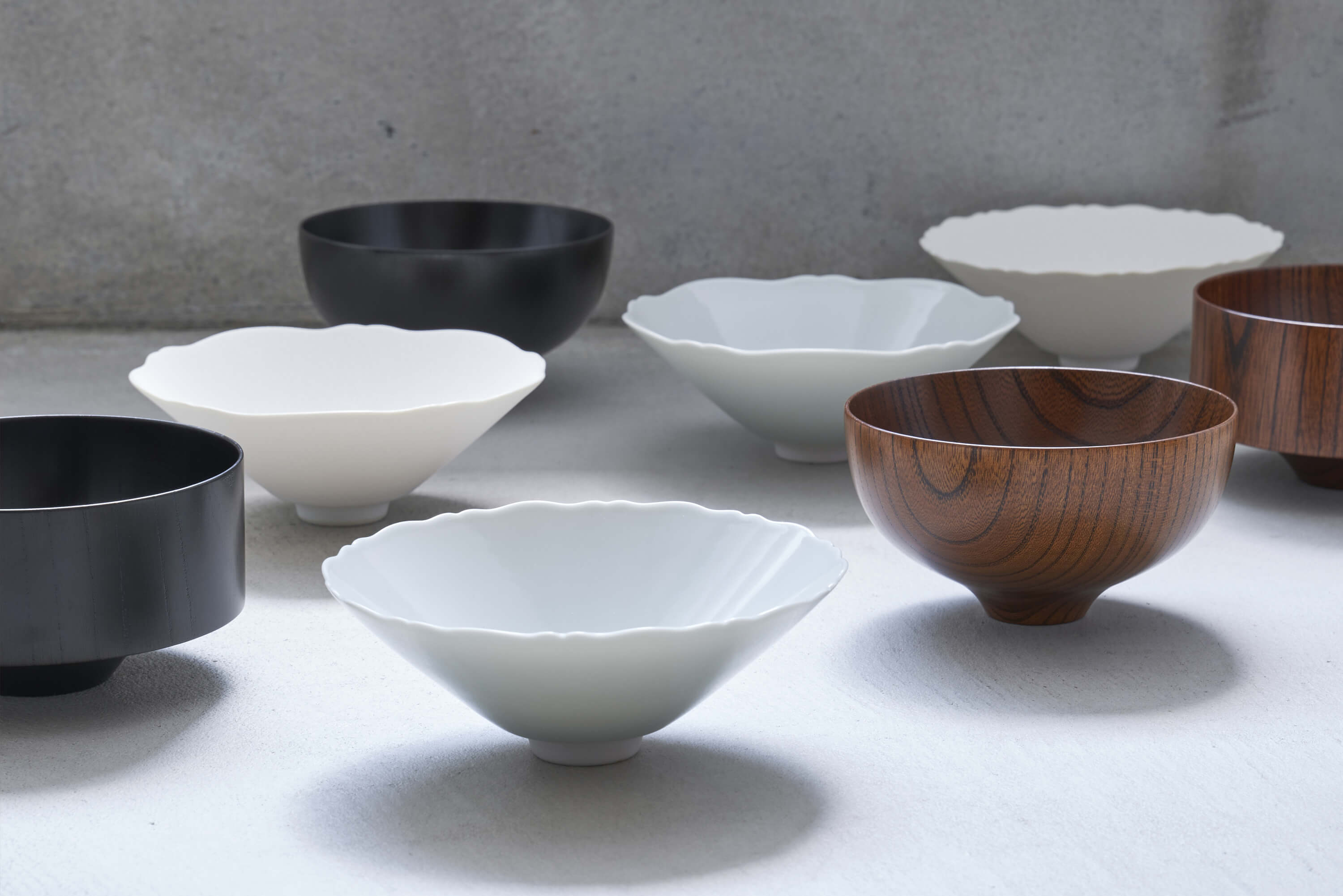 BOWL SET 水（BOTAN /TSUBAKI） – KIWAKOTO／キワコト 京都・清水焼の