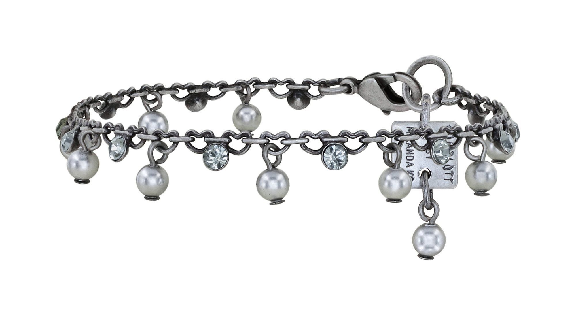 KONPLOTT / Bracelet Pearl Shadow Grey black diamond