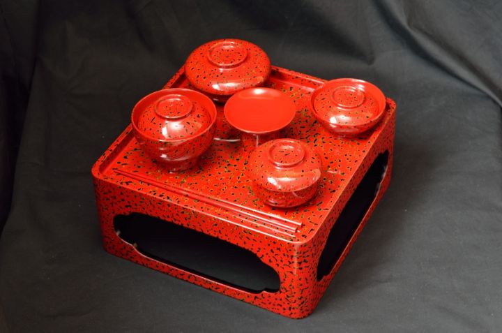 花瓶・花台セット 唐塗 | 津軽塗 小林漆器のネット通販
