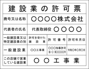建設業許可票】看板のサイズ規定と作成する際の注意点を徹底解説！専門