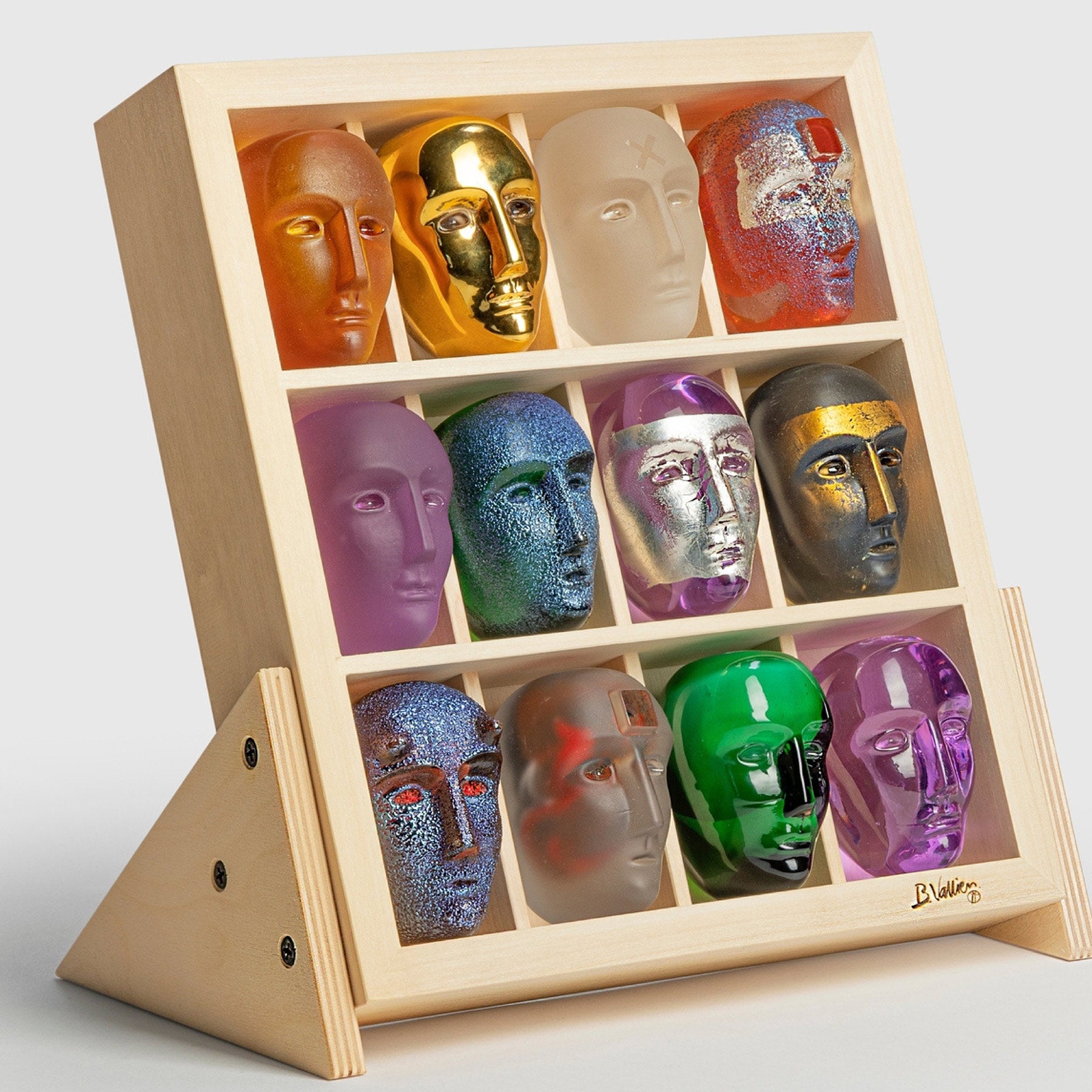 Kosta Boda Brains I Dreamed Of A Blue Horse Purple Crystal Glass Art