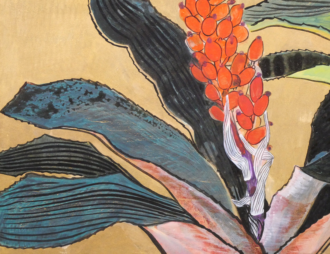 片岡球子「はな」日本画・M15号 絵画買取・販売の小竹美術