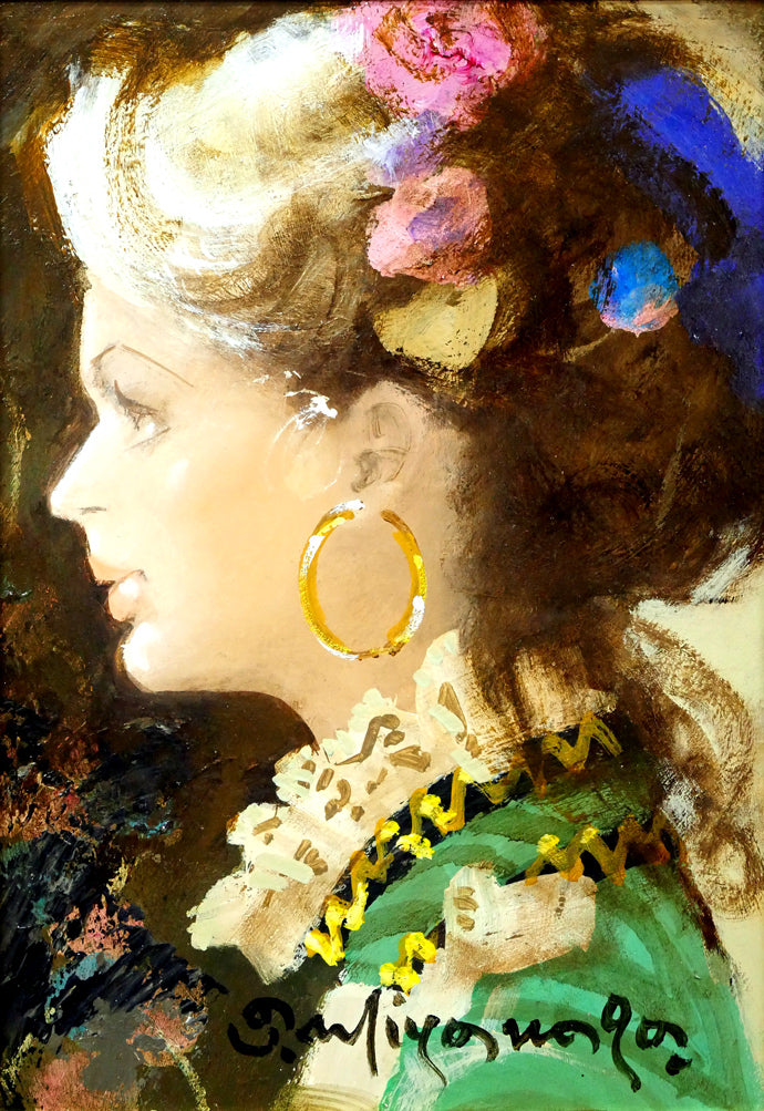 宮永岳彦「燗」油絵・SM 絵画買取・販売の小竹美術