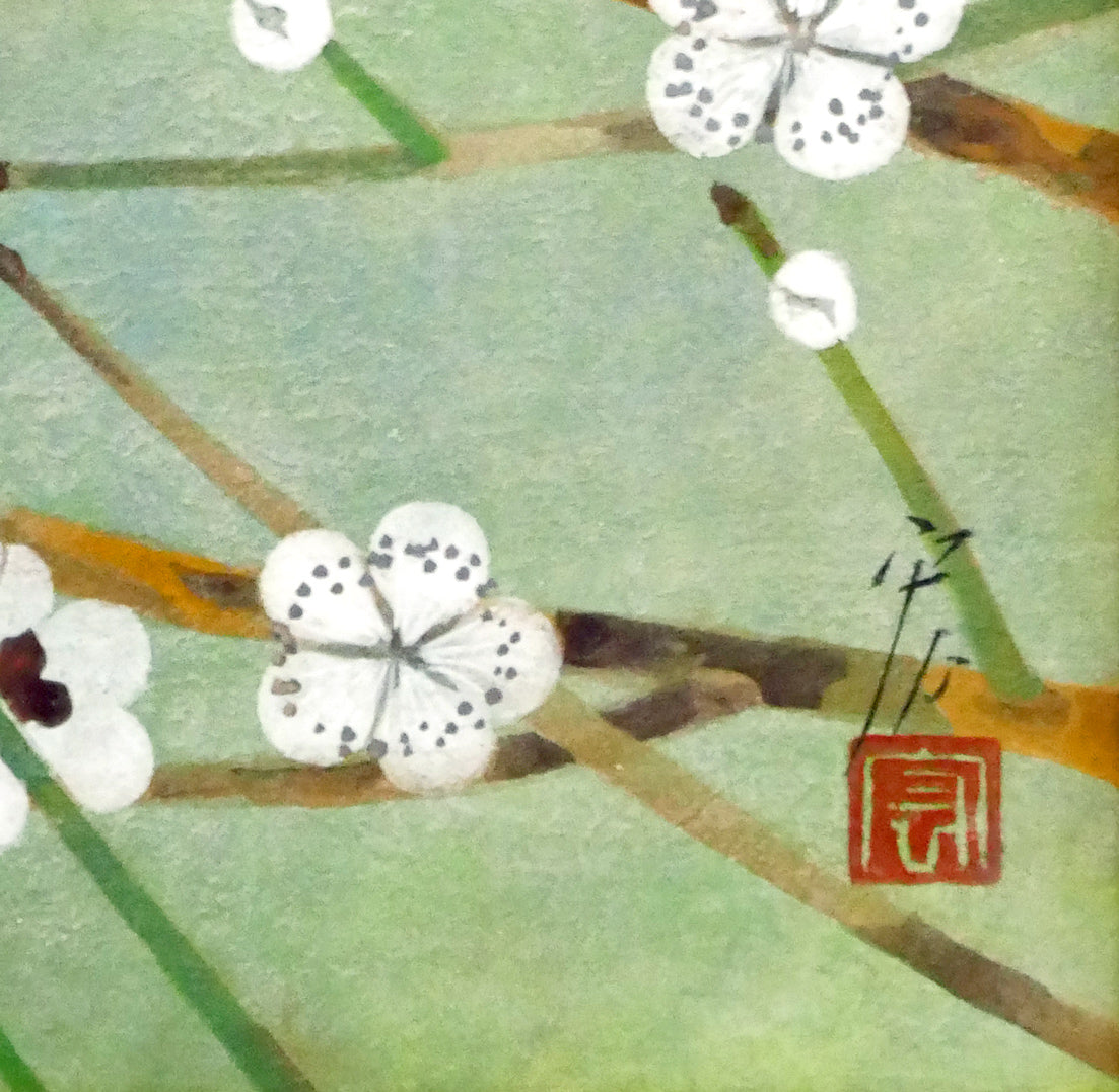 野々内宏「目白」日本画・P4号 絵画買取・販売の小竹美術