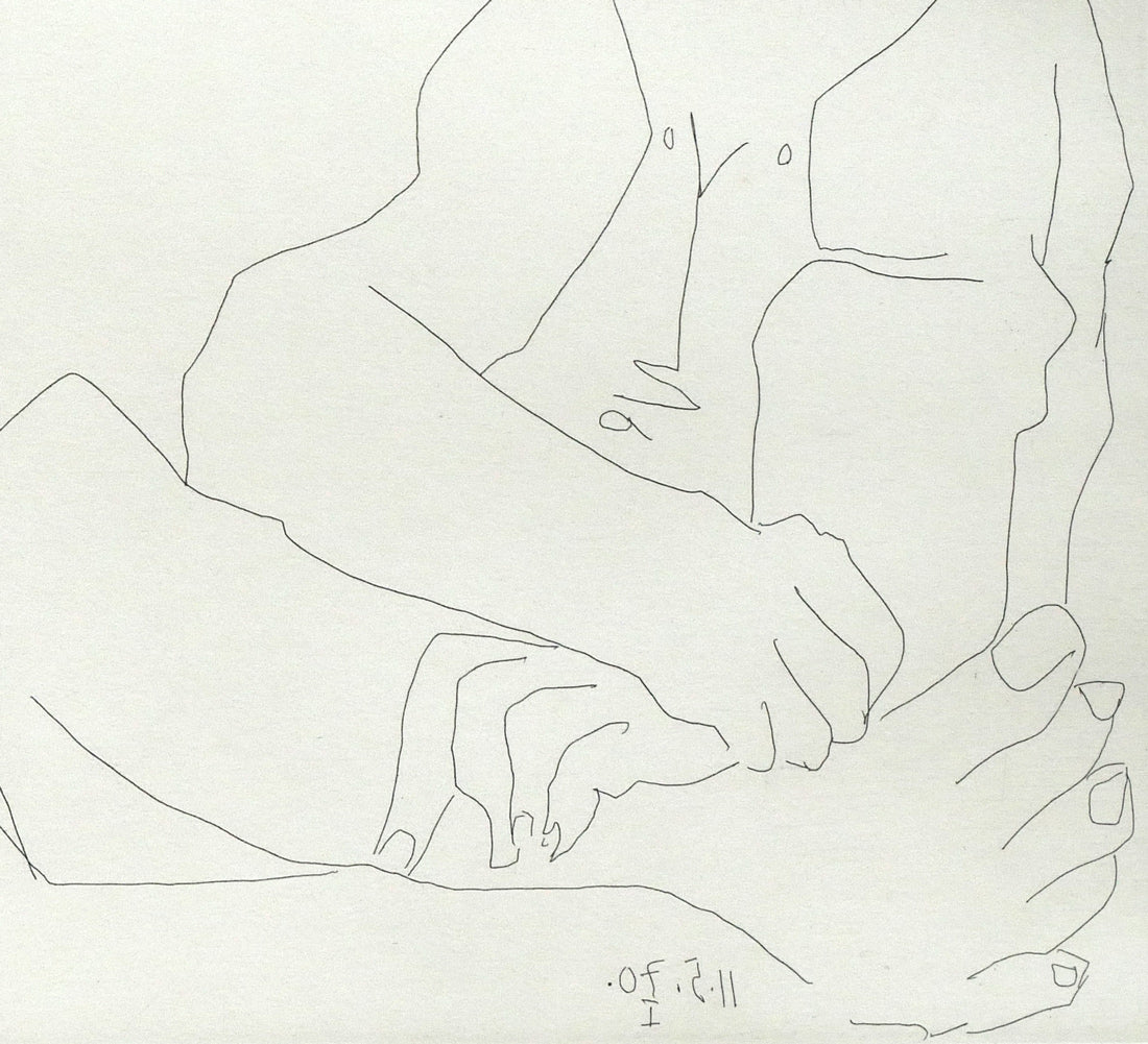 パブロ ピカソ（Pablo PICASSO）「156シリーズ No.43（画家とモデル
