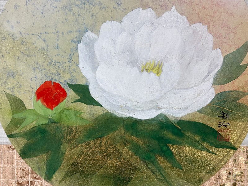 円装牡丹（ミニ掛軸）｜新・古美術 高美堂（こうびどう）｜掛軸販売