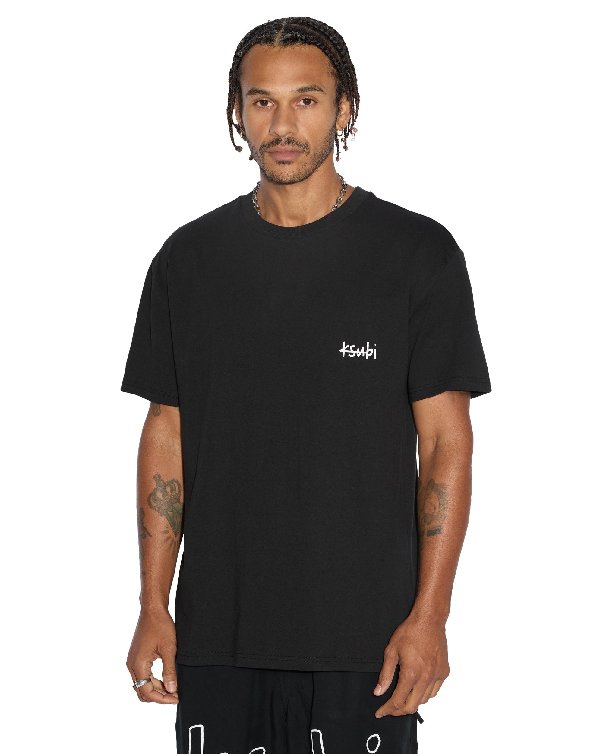 All Day Biggie Short Sleeve Mens T-Shirt - Jet Black | Ksubi ++