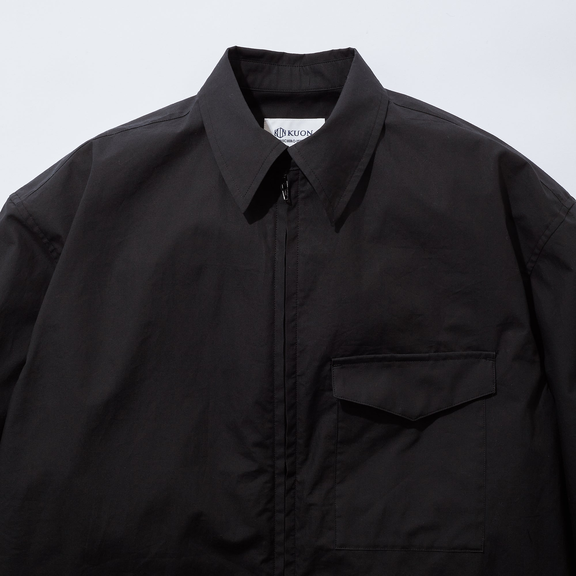 Cotton Poplin Zip-Up Shirt – KUON Tokyo