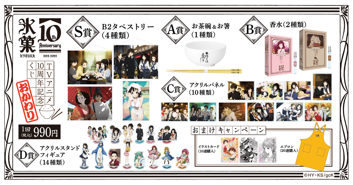 氷菓 TVアニメ10周年記念くじ おかわり | くじ引き堂