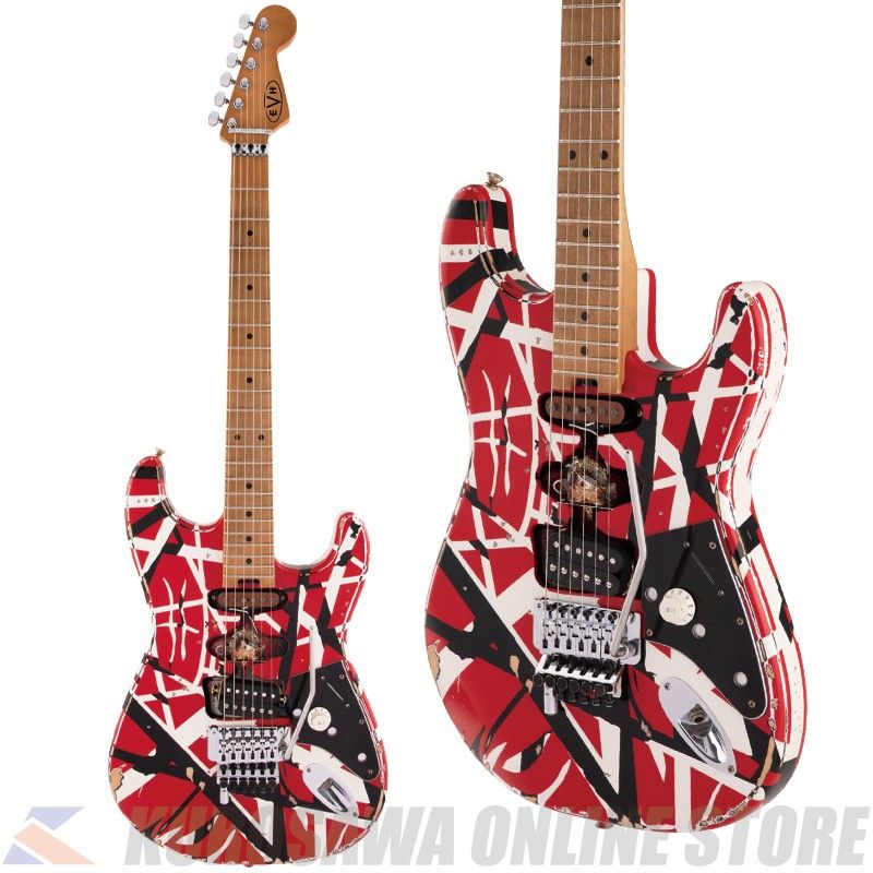 Striped Series Frankie Maple Fingerboard -Red with Black Stripes