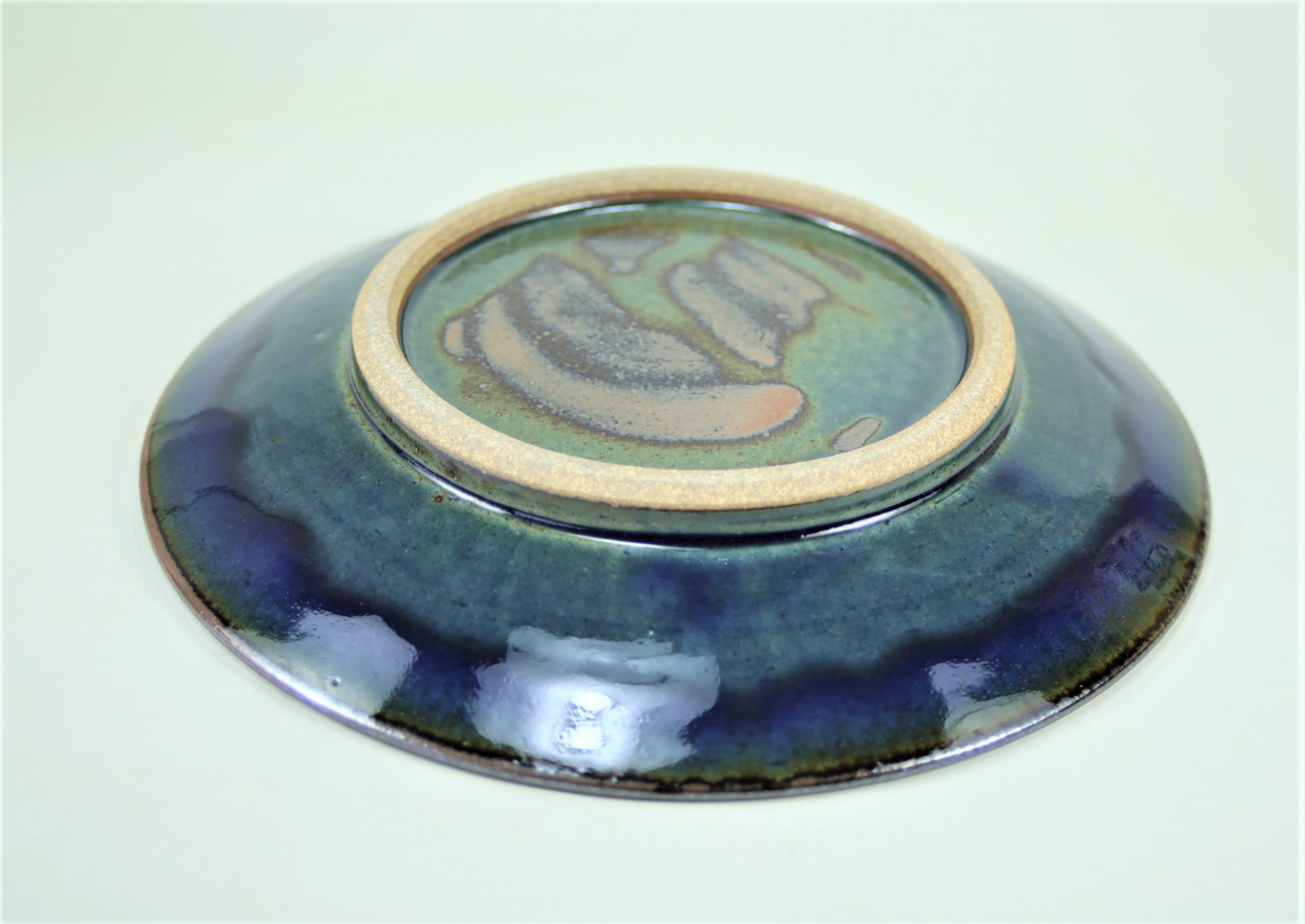 出西焼 8寸 縁鉄砂呉須釉皿/Syussai-yaki/24cm dish/Blue – 倉日用商店