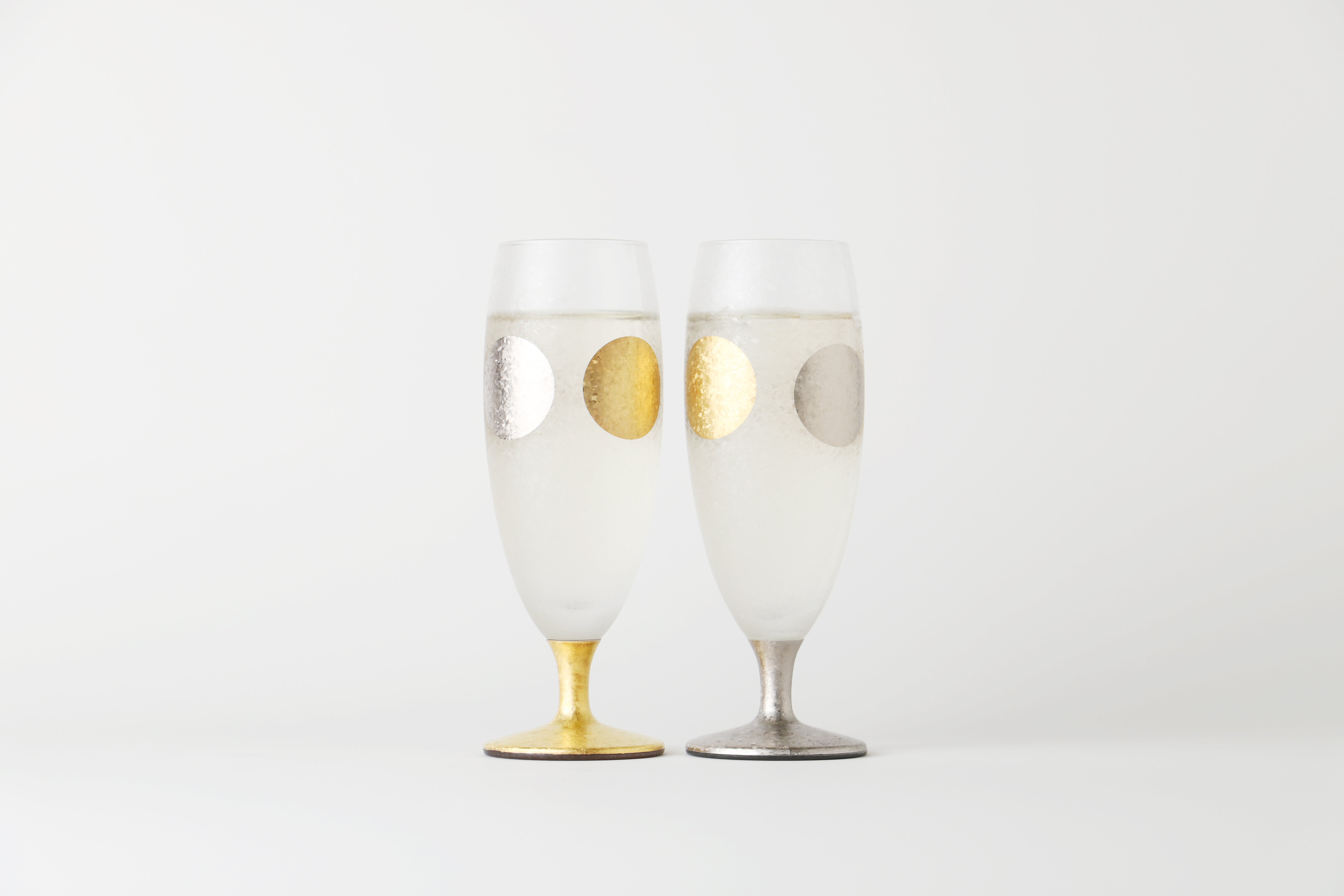太陽と月の脚つきグラス / ペアセット | の酒器・グラス | クラフト酒