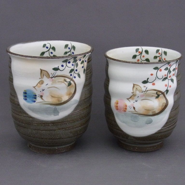 伊藤嘉峰作 京焼(清水焼) 組湯呑(ほっこり)｜茶器・煎茶道具｜京なごみ