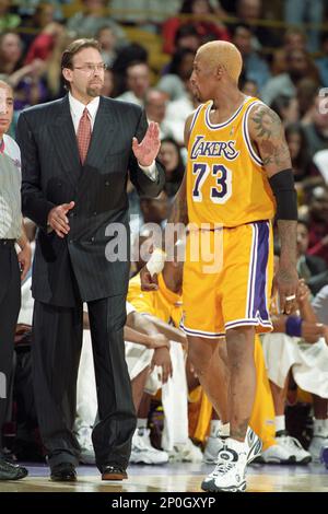 FILE: Dennis Rodman of the Los Angeles Lakers during a National