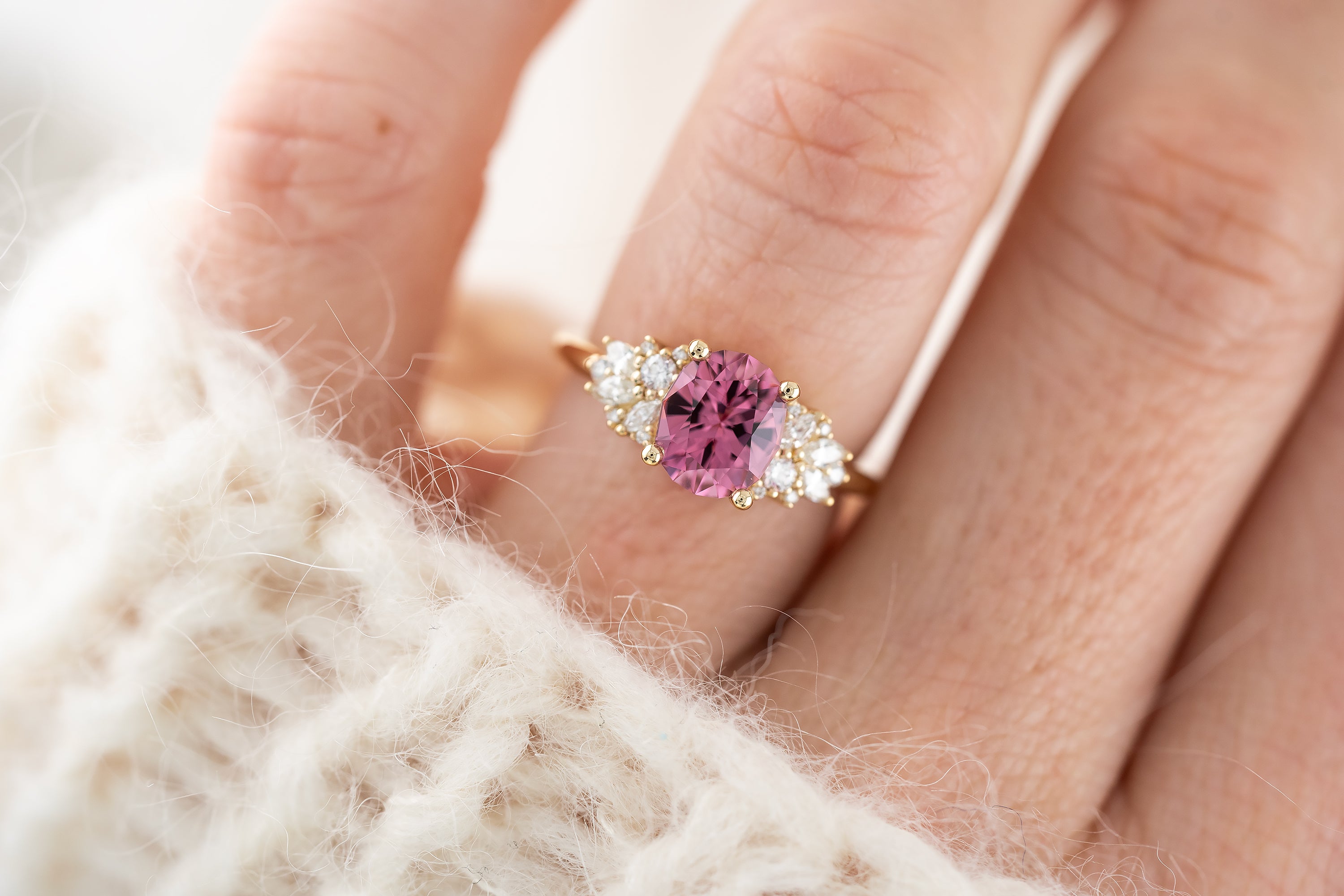 The Rosalie Ring | 2 CT Oval Pink Spinel – Lavender Creek Gems