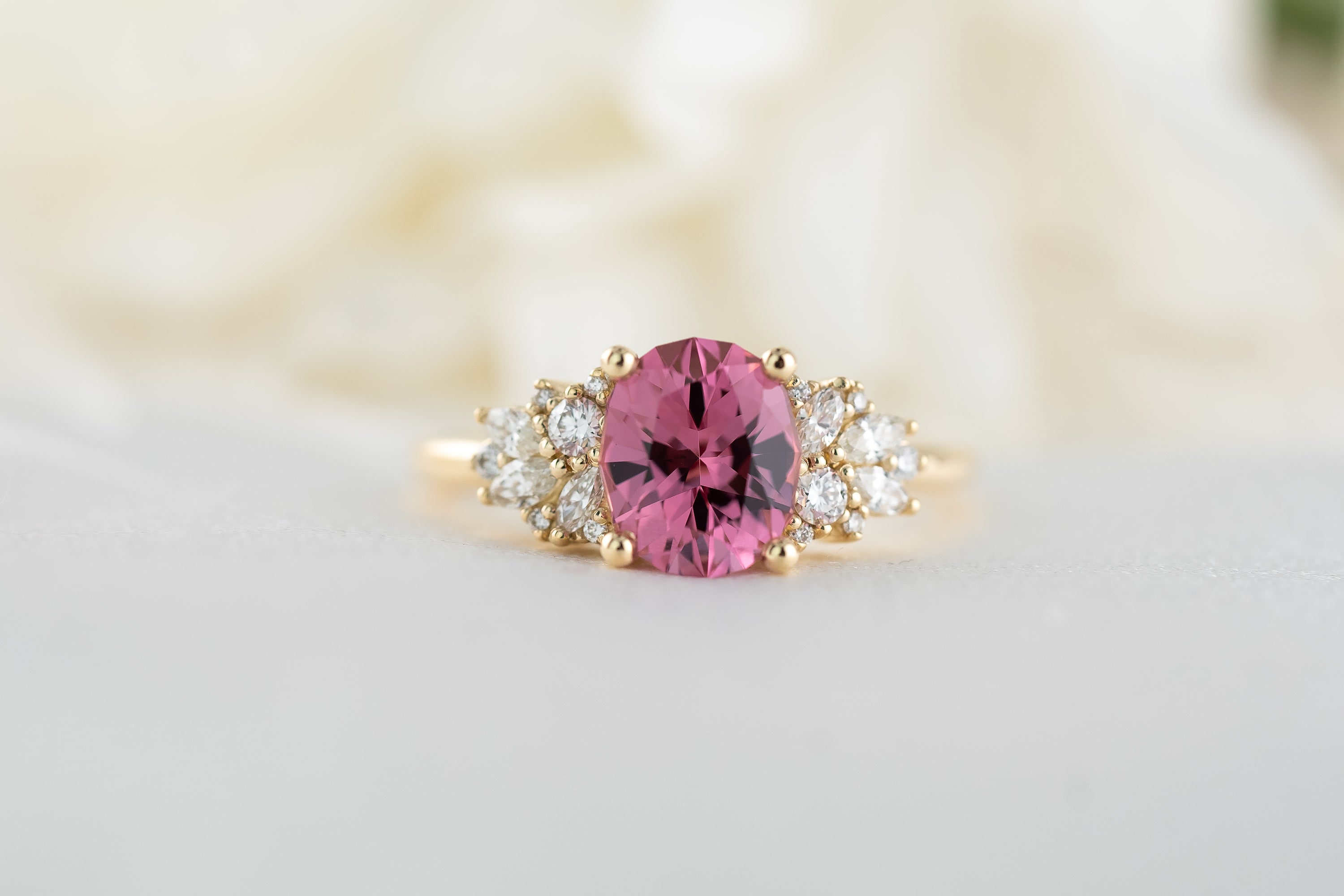 The Rosalie Ring | 2 CT Oval Pink Spinel – Lavender Creek Gems