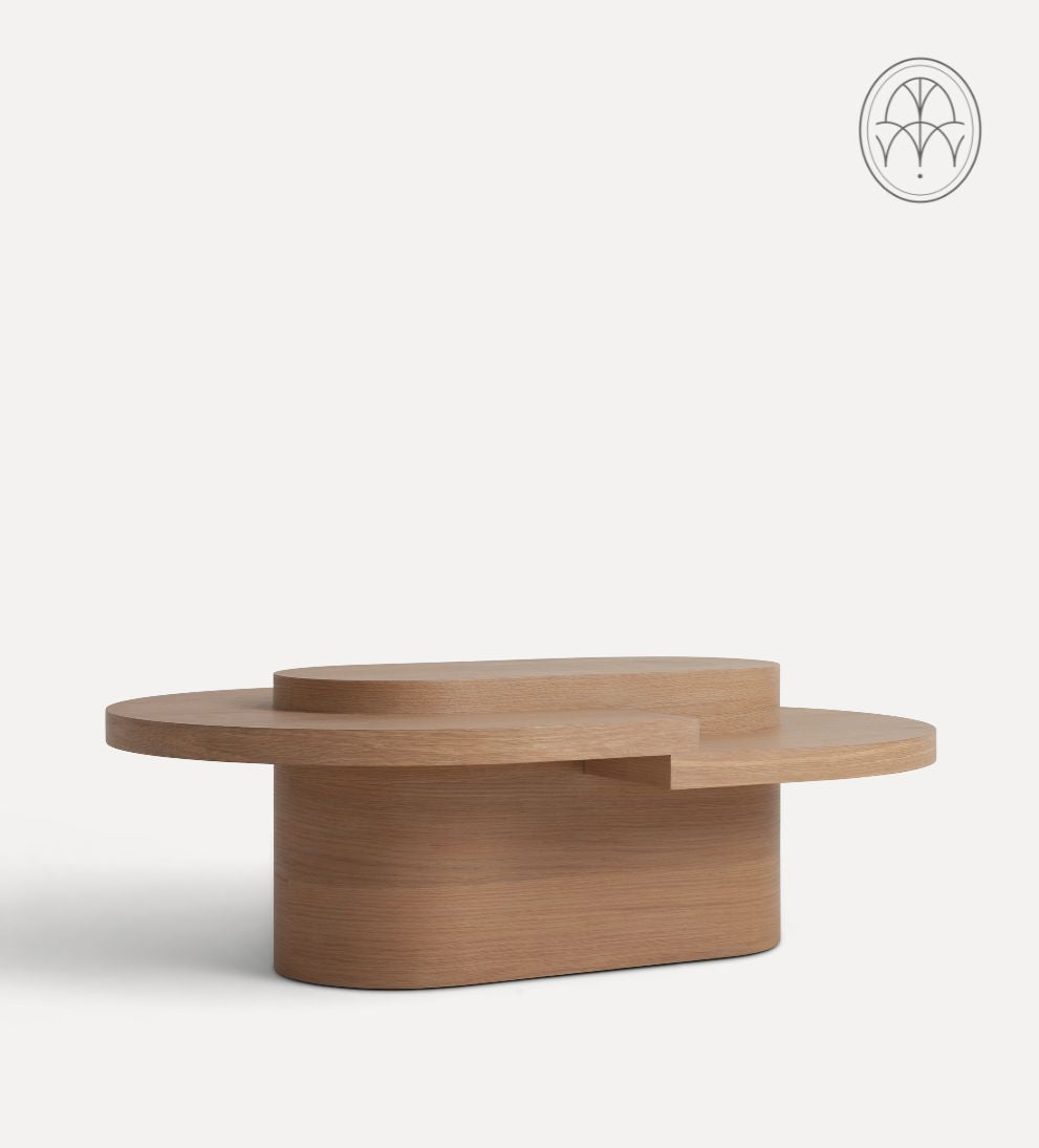 Emma White Oak Tiered Coffee Table | Le Mae – Le Maé