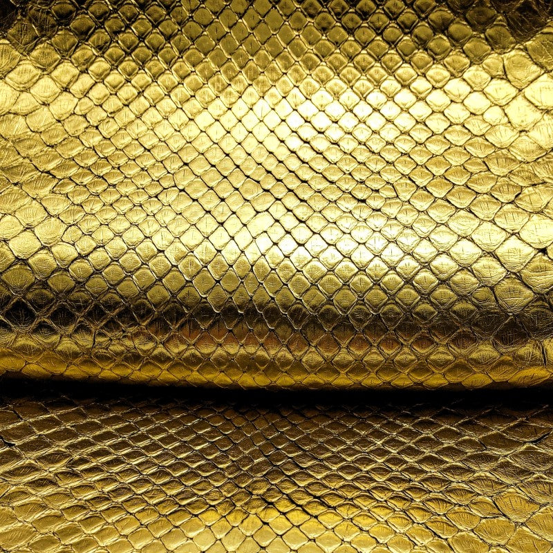 金色、ゴールドGOLDのヘビ革（snake、python）を販売 – レザーマニア