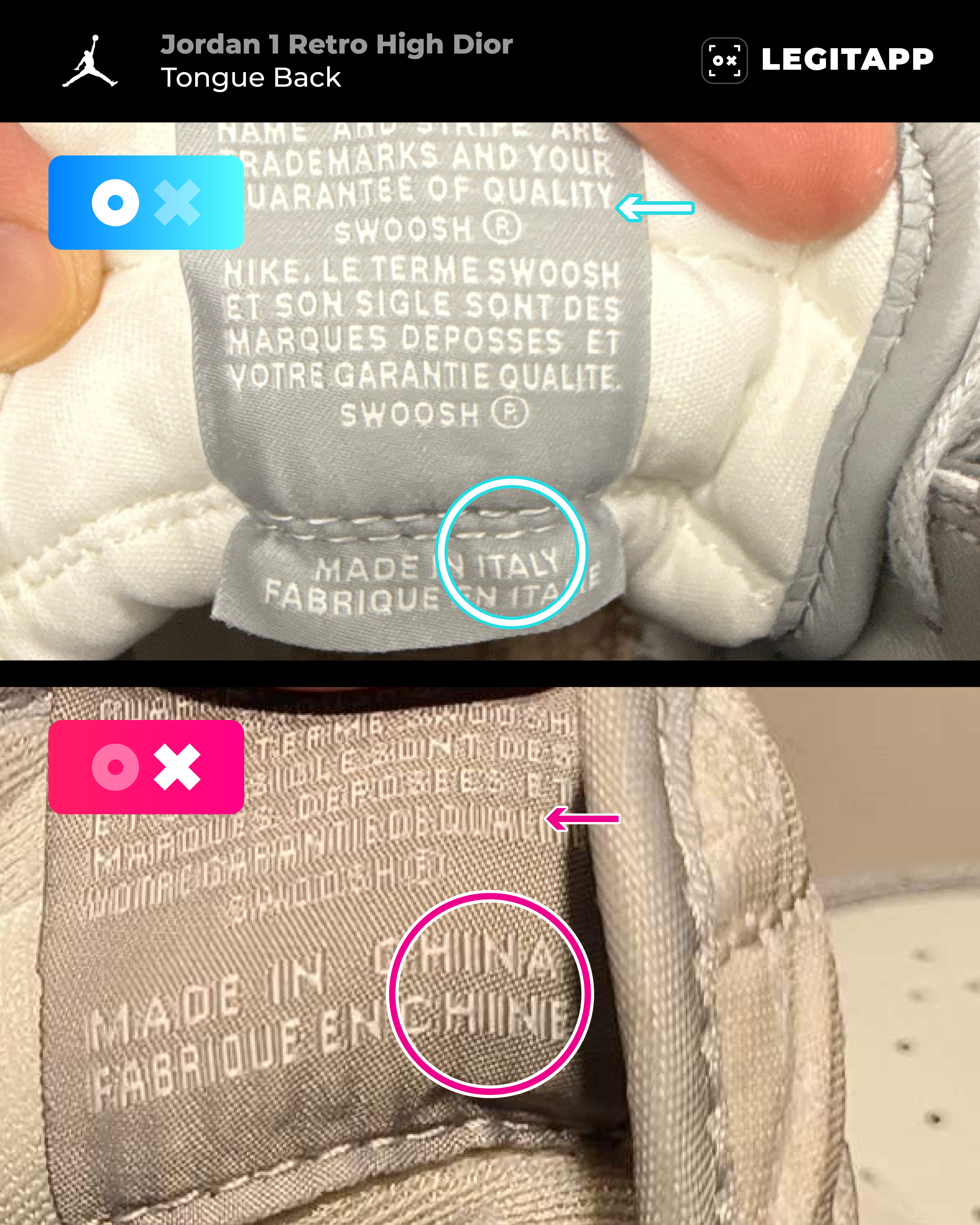 Real vs Fake: Ultimate Guide to Authenticating The Dior x Jordan 1