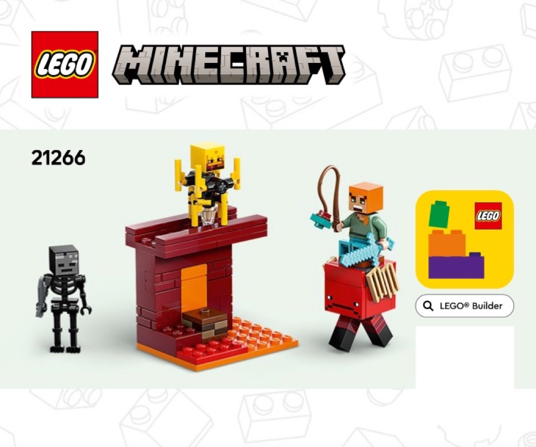 LEGO Instructions for set 21266 The Nether Lava Battle, Minecraft