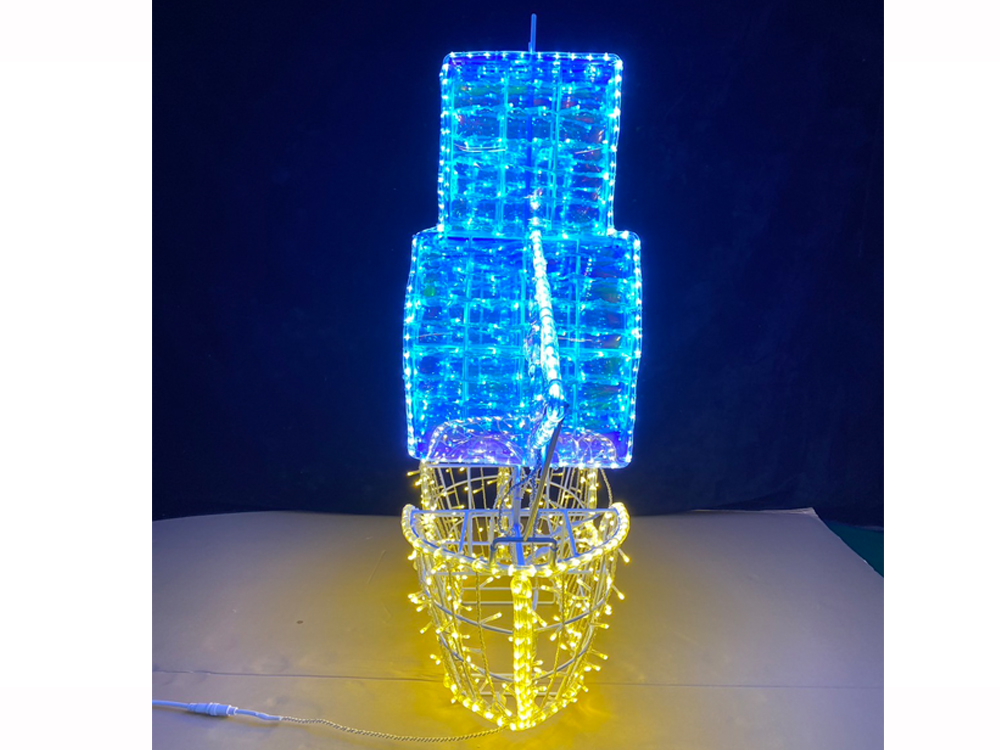 LEDイルミネーション 超巨大モチーフライト幅120cm高さ100cm奥行