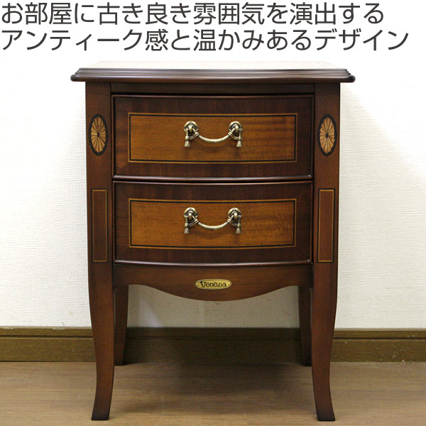 ナイトテーブル サイドテーブル クラシック調 猫脚 Venezia 幅40cm