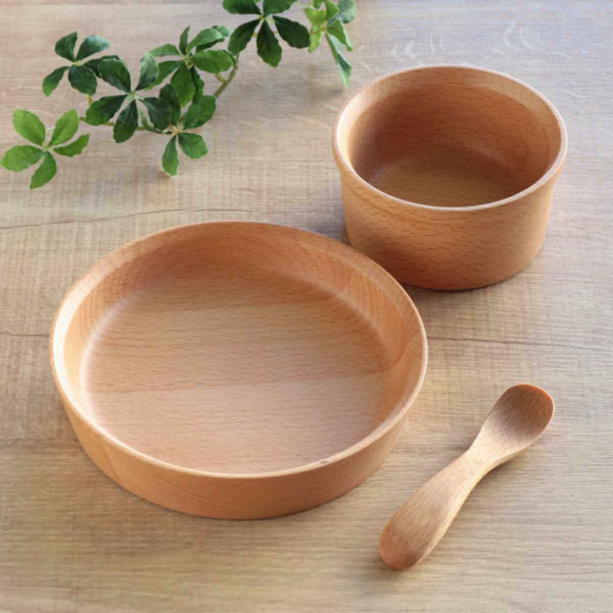 子供用食器 3点セット GRANDek EARTH 木製 天然木 ビーチ ギフトセット