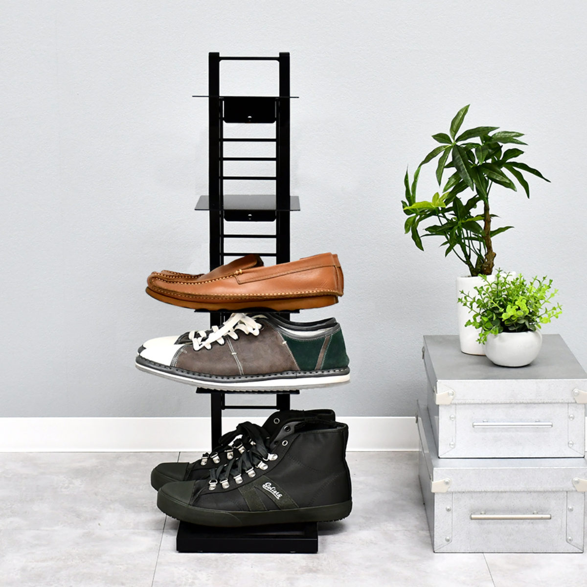 シューズラック フロートシューズラックシングル 5段 （ 下駄箱 靴