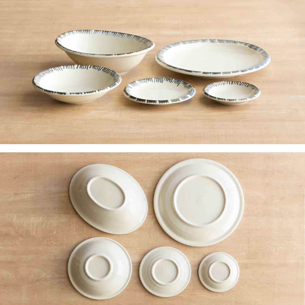 食器 10点セット 2色 料理を引き立てる食器セット 新生活 磁器 美濃焼