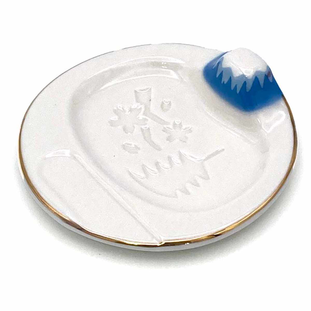 プレート 9cm 富士山 JAPAN醤油皿 磁器 （ 食洗機対応 豆皿 醤油皿