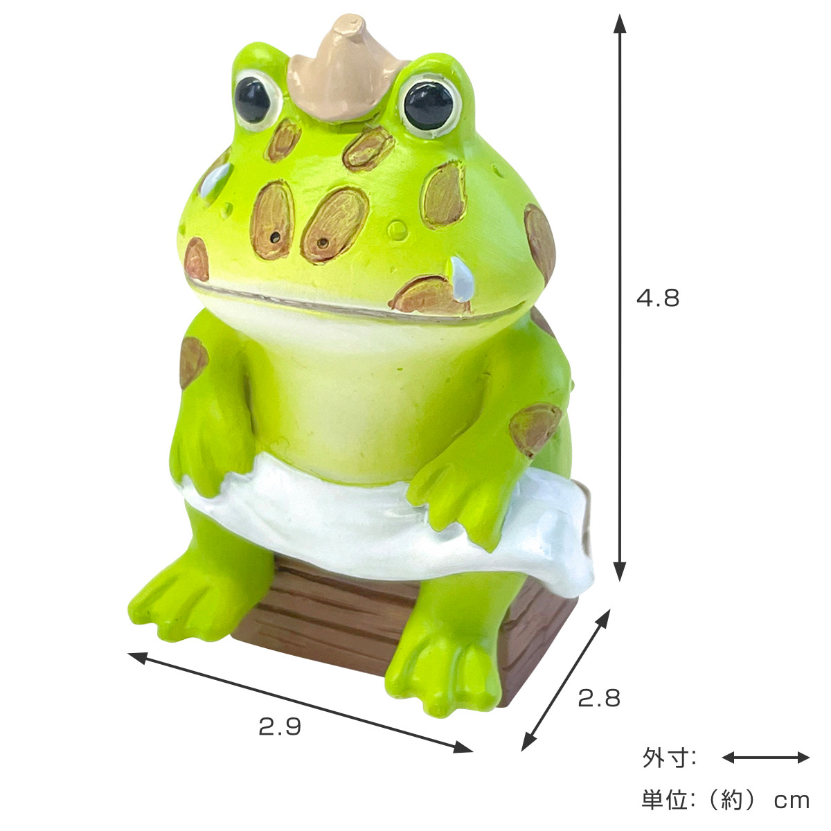 コポー サウナーのツノ親分 カエル 置物 – ハウジー