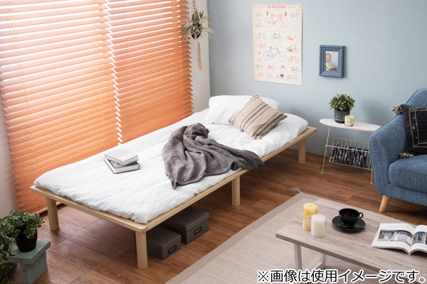 すのこベッド シングル 210cm 天然木 高さ調整 すのこ ベッド 収納