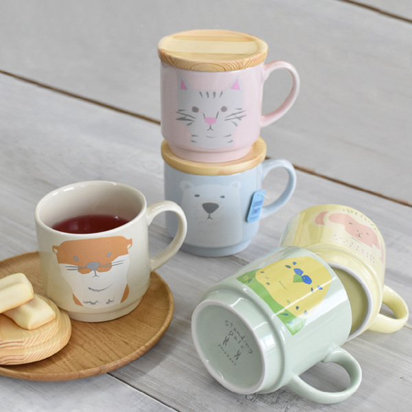マグカップ 300ml Standing Pals 食器 陶磁器 （ 食洗機対応 電子