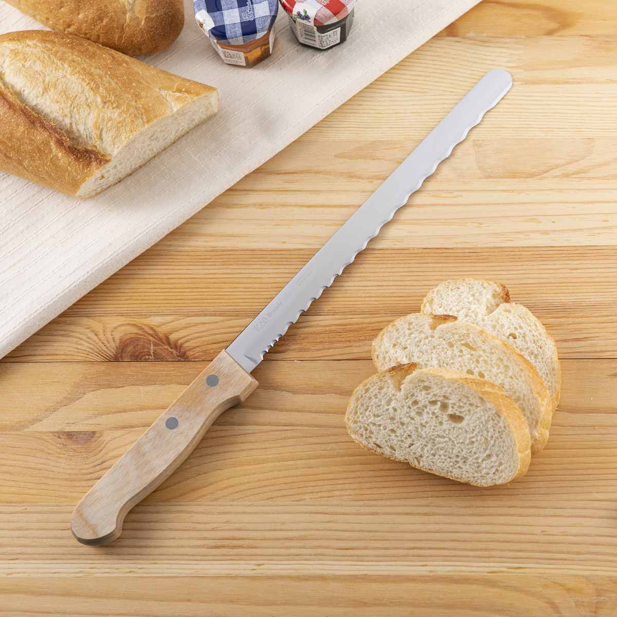 包丁 パン切り包丁 Bready WOOD 刃渡り21cm （ ブレッドナイフ パン
