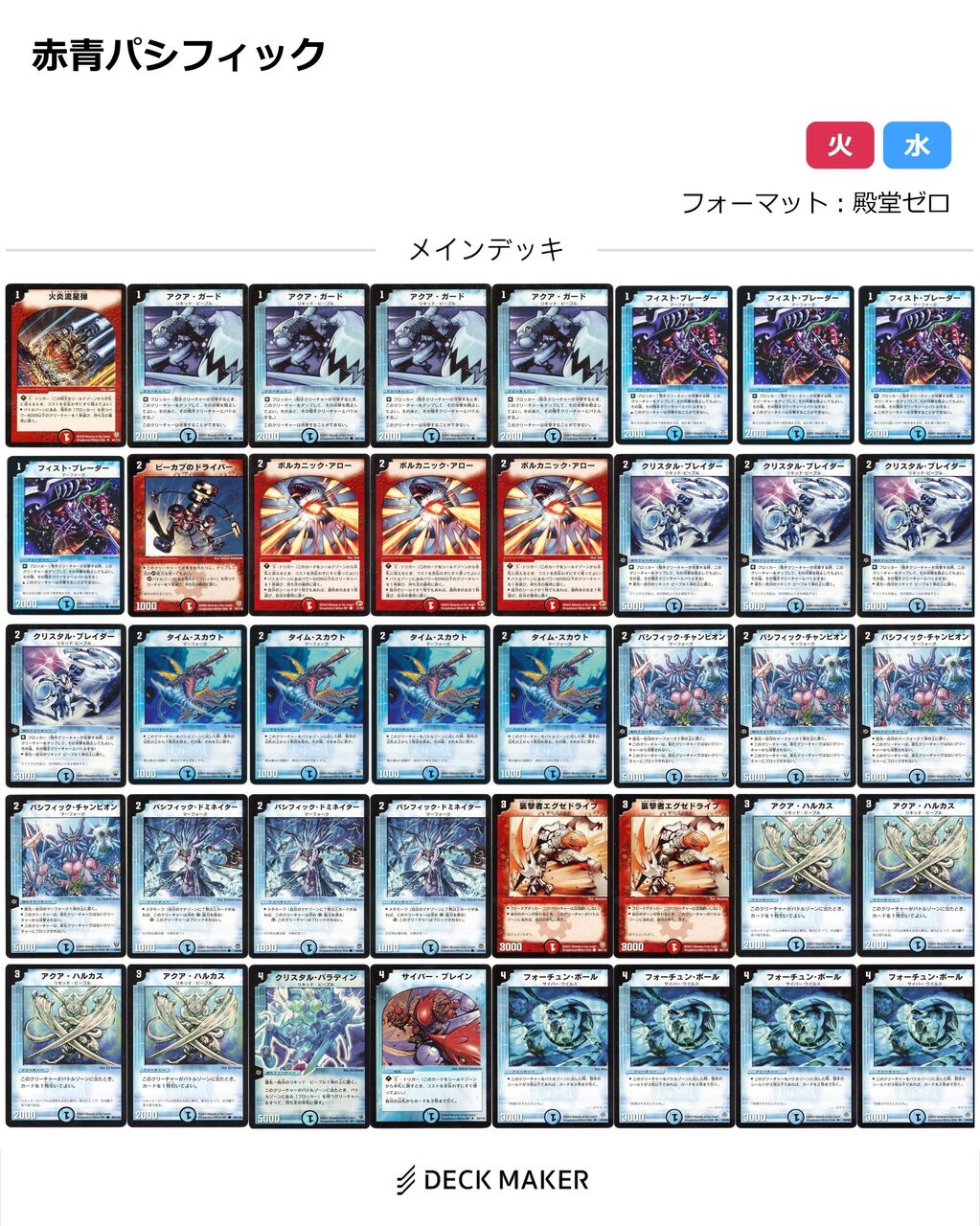 リクエスト品」デュエマクラシック05 青単パシフィック 初期構築