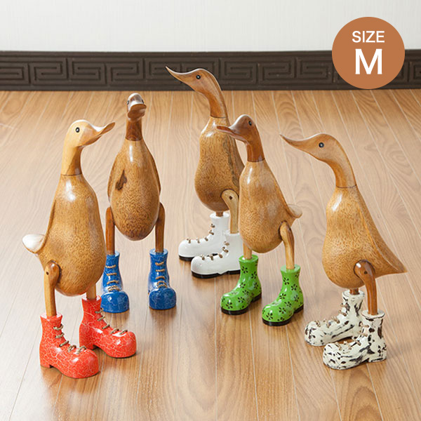 ベベママ あひるの木製オブジェ [5色展開]【duck-m】 /アジアン雑貨
