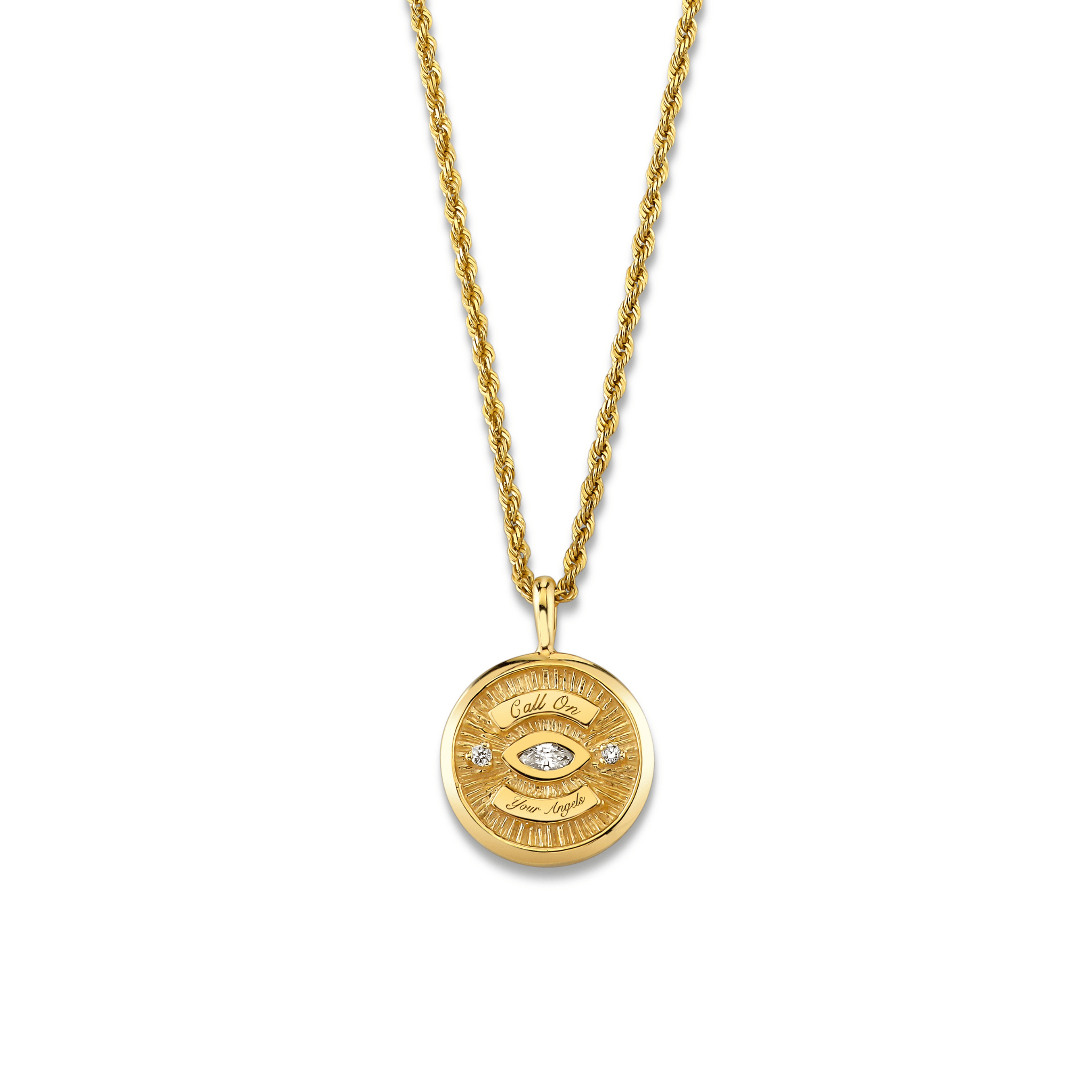 Mini Call On Your Angels Coin Necklace – Logan Hollowell
