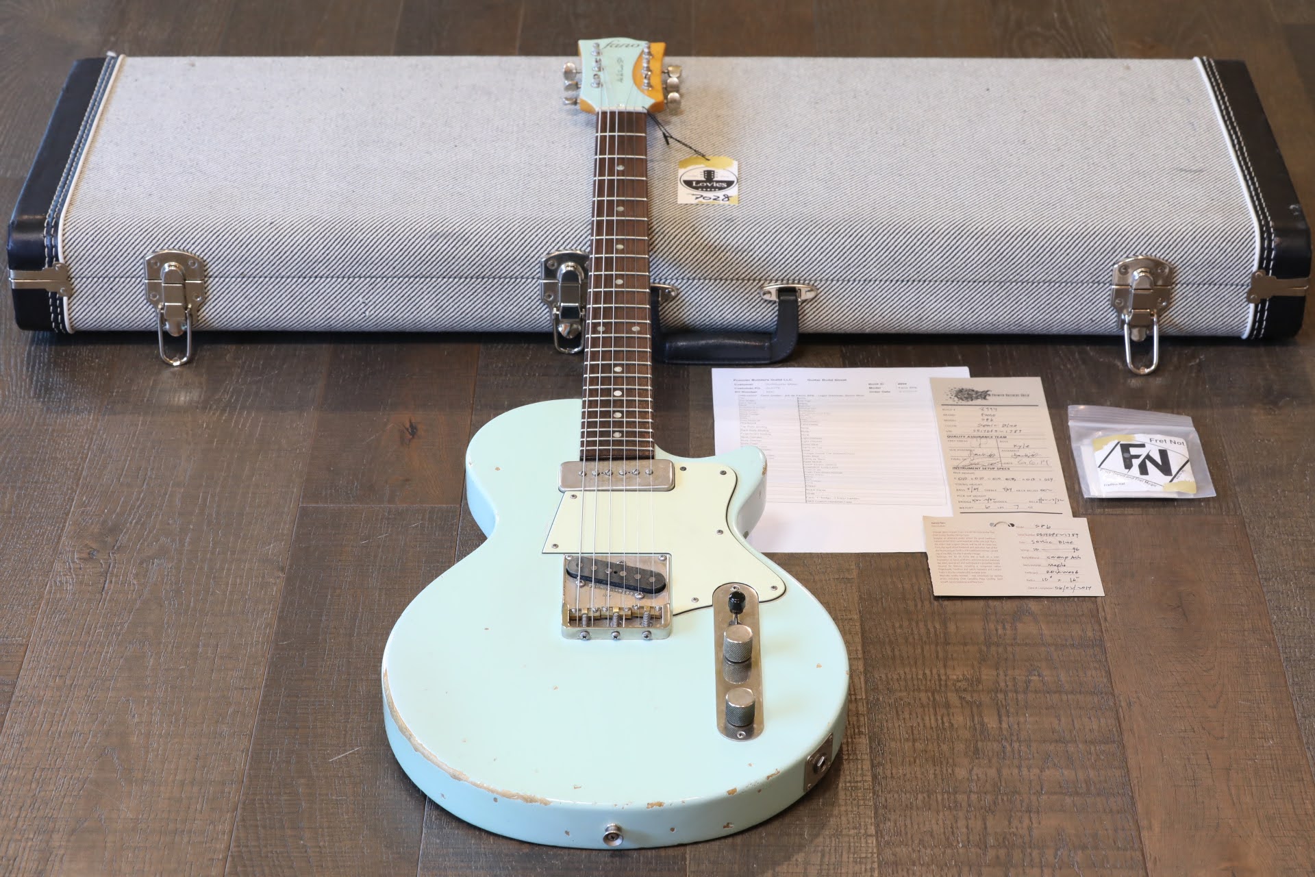 2014 Fano Alt De Facto SP6 Electric Guitar Heavy Distress Sonic